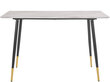 Ruokapöytä Notio Living, 120x60 cm, harmaa/musta hinta ja tiedot | Ruokapöydät | hobbyhall.fi