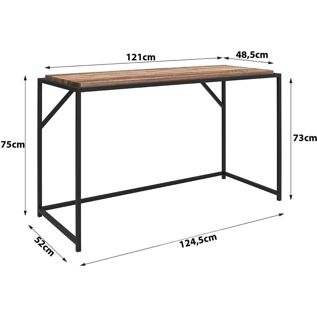 Kirjoituspöytä Notio Living, harmaa hinta ja tiedot | Tietokonepöydät ja työpöydät | hobbyhall.fi