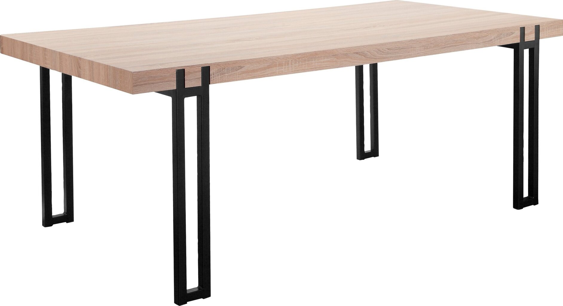 Ruokapöytä Loft24 Azuma, ruskea/musta hinta ja tiedot | Ruokapöydät | hobbyhall.fi