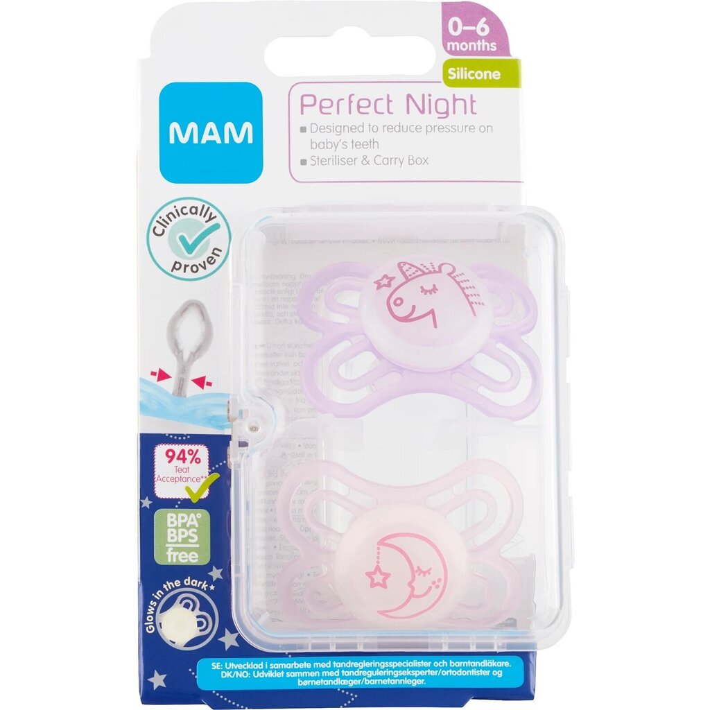 Tutit Mam Perfect Night, 0-6 kk, 2 kpl. hinta ja tiedot | Tutit | hobbyhall.fi