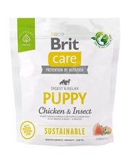 Brit Care Sustainable Puppy Chicken&Insect -koiran kuivaruoka, 3 kg hinta ja tiedot | Koiran kuivaruoka | hobbyhall.fi