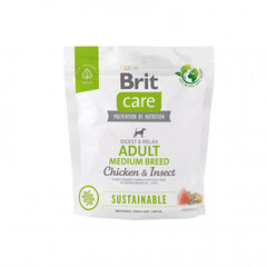 Brit Care Sustainable Adult Medium Breed Chicken&Insect -kuivaruoka, 3 kg hinta ja tiedot | Koiran kuivaruoka | hobbyhall.fi