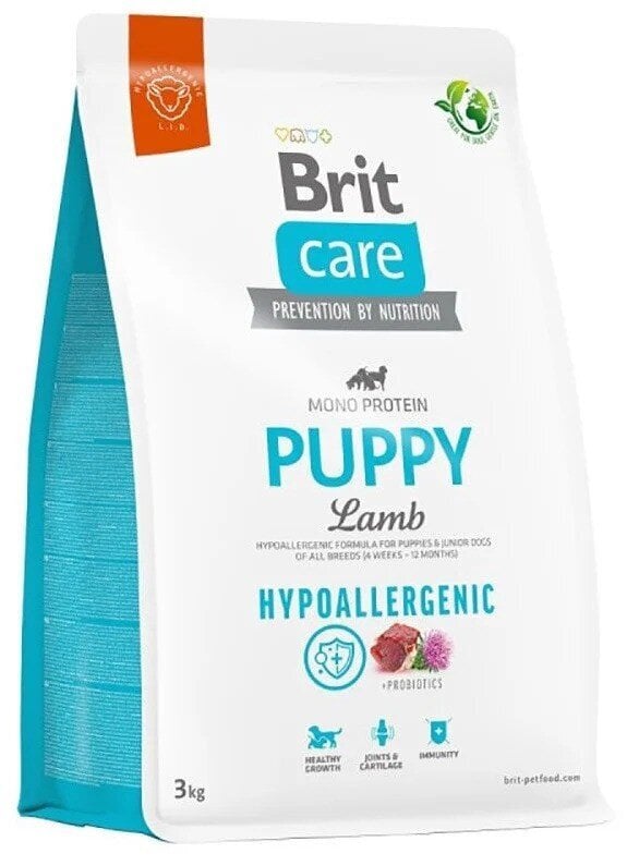 Brit Care Hypoallergenic Puppy Lamb hypoallergeeninen kuivaruoka pennuille, 3 kg hinta ja tiedot | Koiran kuivaruoka | hobbyhall.fi