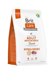 Brit Care Hypoallergenic Adult Medium Breed Lamb hypoallergeeninen kuivaruoka, 3 kg hinta ja tiedot | Koiran kuivaruoka | hobbyhall.fi