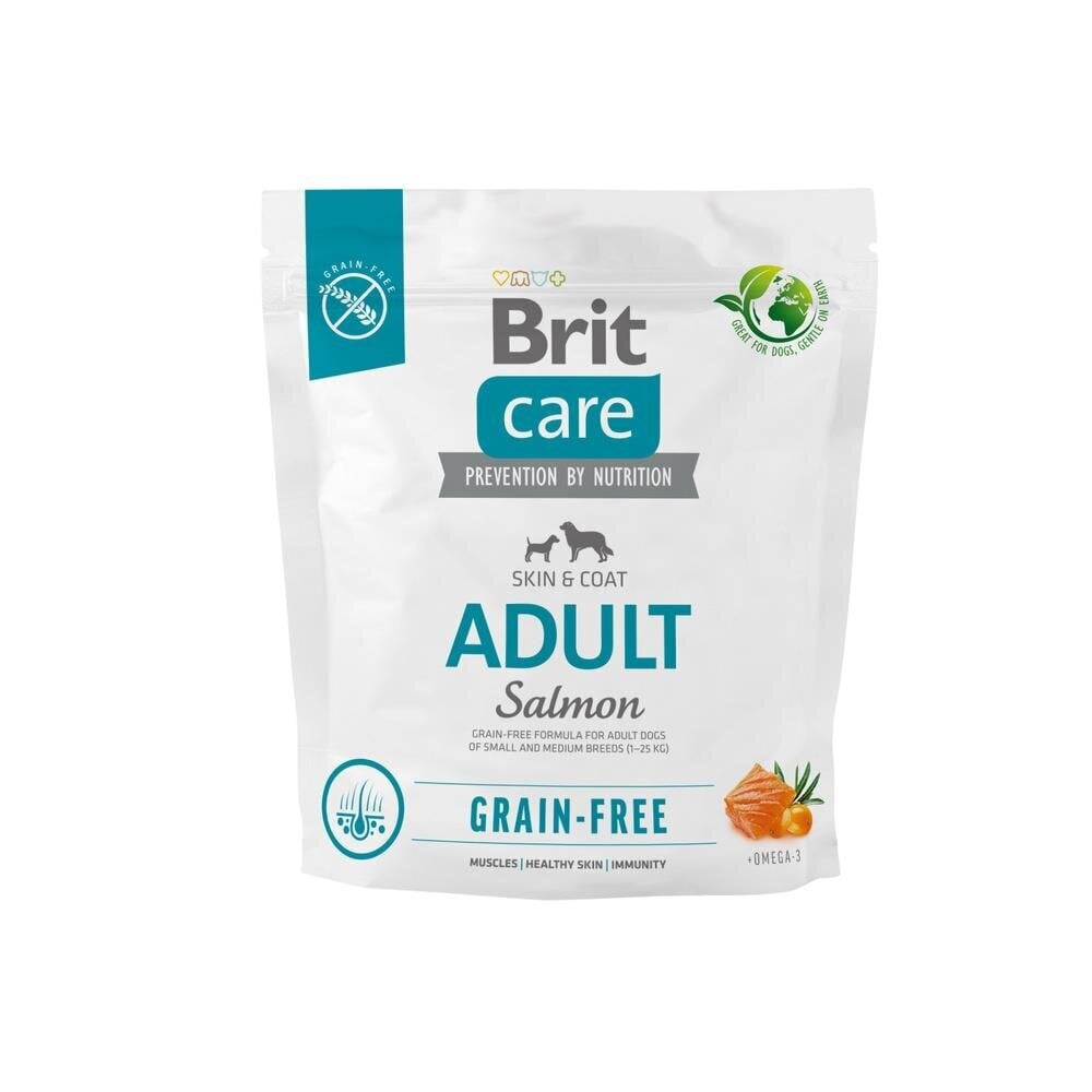 Brit Care viljaton Adult Salmon viljaton koiran kuivaruoka, 1 kg hinta ja tiedot | Koiran kuivaruoka | hobbyhall.fi