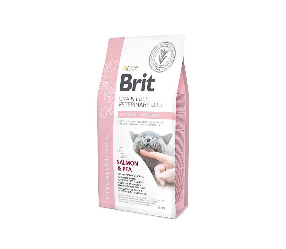 Brit GF Veterinary Diets Cat Hypoallergenic kuivaruoka kissoille, 2 kg hinta ja tiedot | Kissan kuivaruoka | hobbyhall.fi