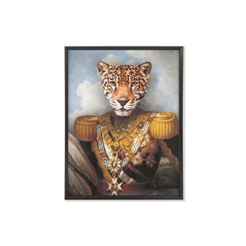 Kuva DKD Kodinsisustus Lasi Polyesteri Paperi Leopard Puu MDF (74 x 3 x 97 cm) hinta ja tiedot | Taulut | hobbyhall.fi