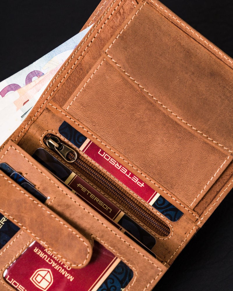 aitoa nahkaa miesten lompakko - peterson TY23794 hinta ja tiedot | Naisten käsilaukut | hobbyhall.fi