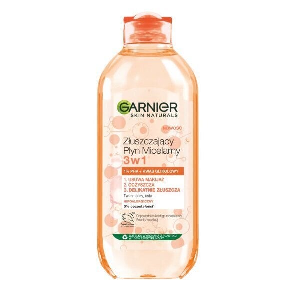 Garnier Skin Naturals 3-in-1 Kuoriva Micellar-vesi, 400ml hinta ja tiedot | Kasvojen puhdistusaineet | hobbyhall.fi