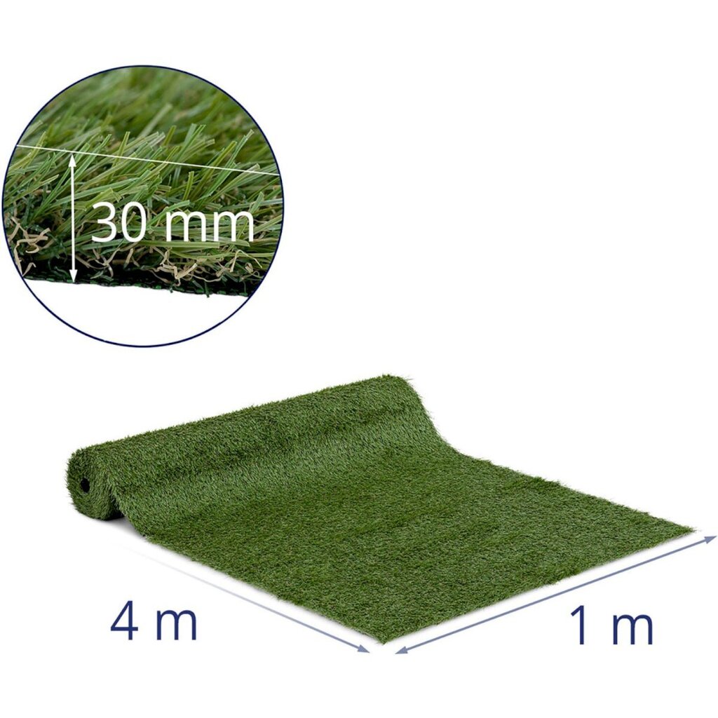 Tekonurmi parvekkeelle, terassille, Hillvert HT-MAG-1X41, 30 mm., 14/10 cm., 100 cm. x 400 cm. hinta ja tiedot | Keinotekoiset kukat | hobbyhall.fi