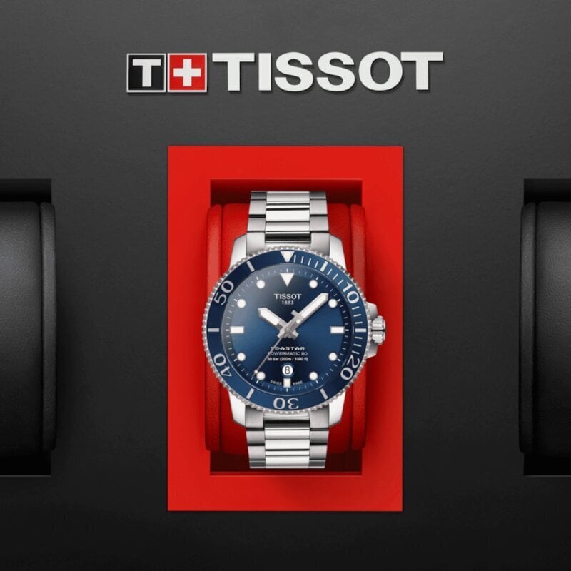 Miesten rannekello Tissot Seastar 1000 Powermatic 80 T120.407.11.041.03 hinta ja tiedot | Miesten kellot | hobbyhall.fi