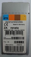 Renata-paristot ZA675. DP6 kuulokojeille Zinc-Air, 60 kpl hinta ja tiedot | Paristot | hobbyhall.fi