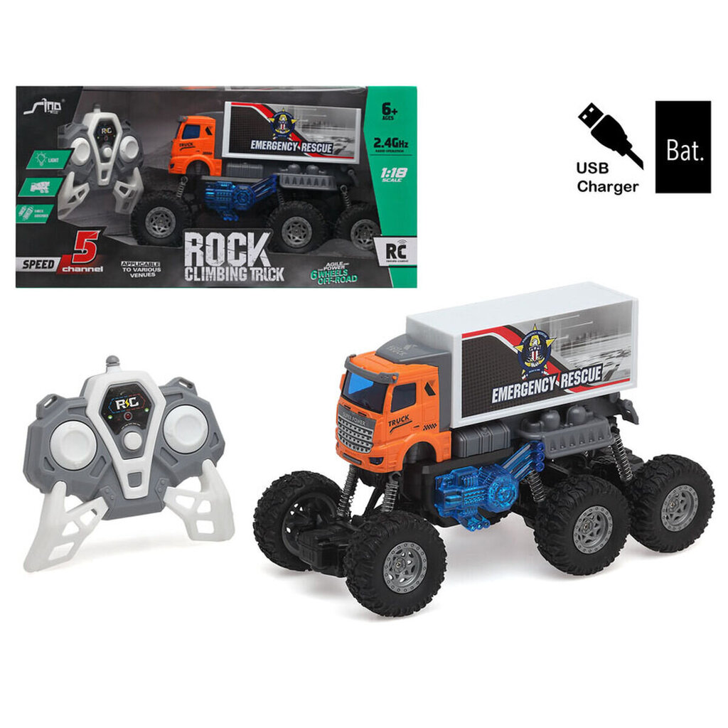 Bigbuy Fun Rock kauko-ohjattava trukki, eri värejä hinta ja tiedot | Poikien lelut | hobbyhall.fi