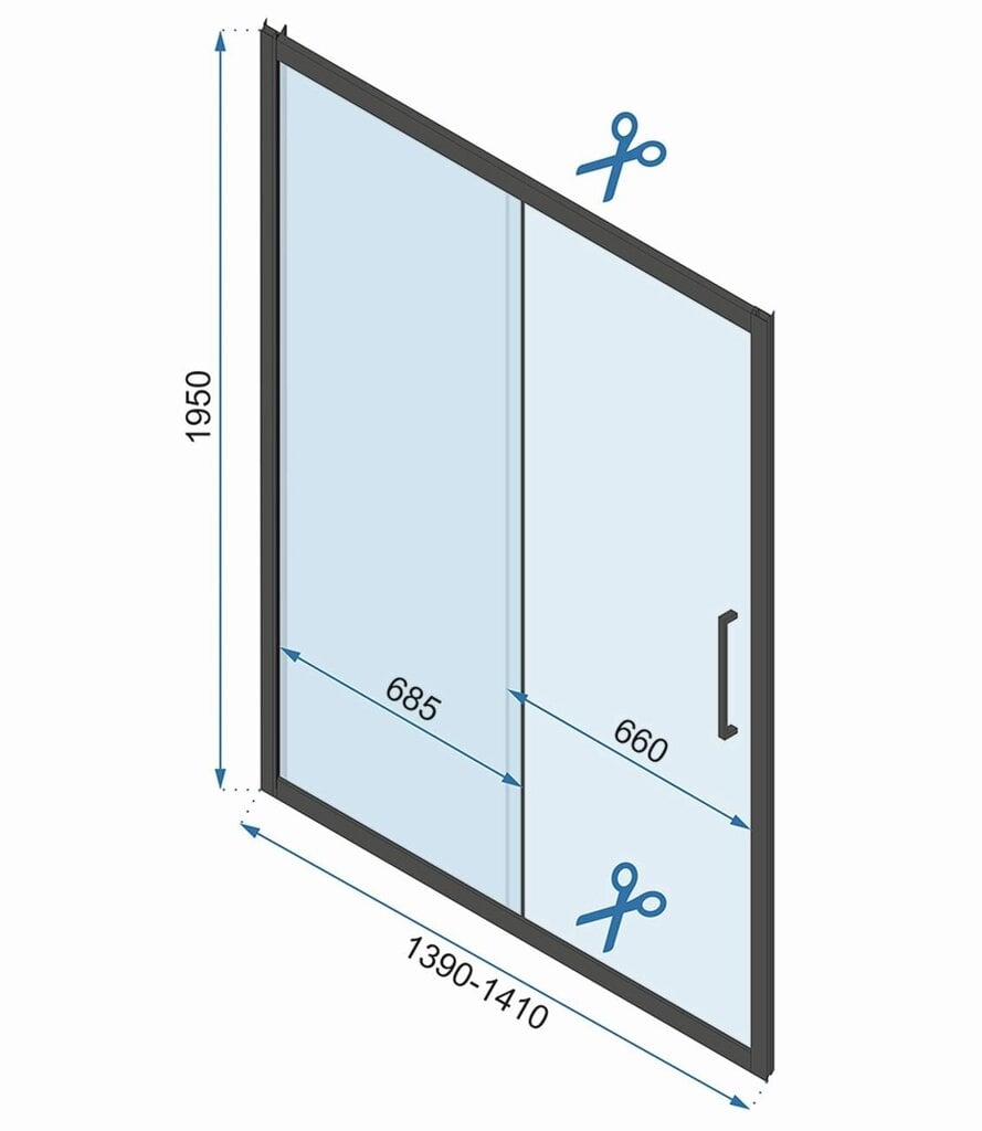 Suihkukaappi Rea Rapid Slide Chrome Kromi 130 x 90 hinta ja tiedot | Suihkukaapit ja suihkunurkat | hobbyhall.fi