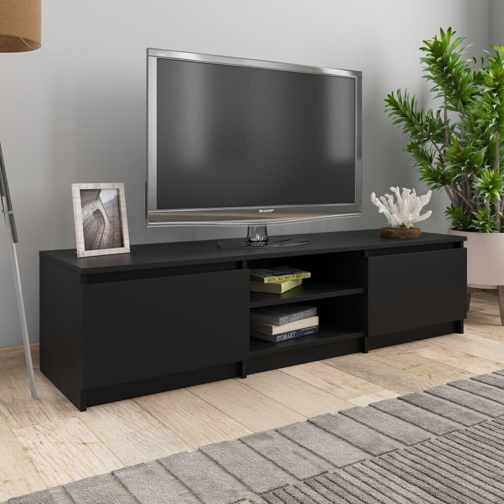 TV-taso musta 140x40x35,5 cm lastulevy hinta ja tiedot | TV-tasot | hobbyhall.fi