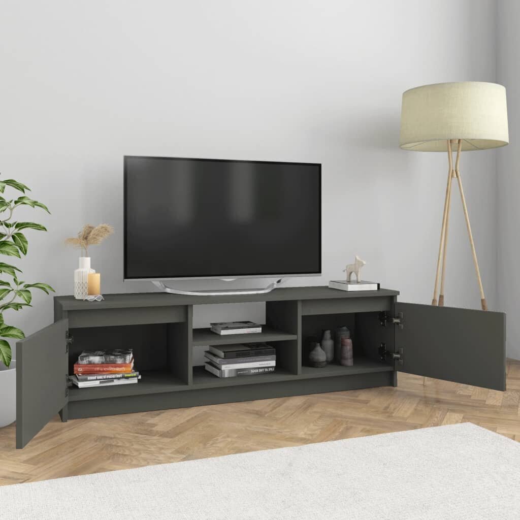 TV-taso harmaa 120x30x35,5 cm lastulevy hinta ja tiedot | TV-tasot | hobbyhall.fi