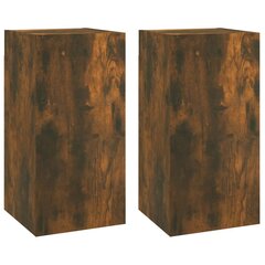 TV-tasot 2 kpl savutammi 30,5x30x60 cm tekninen puu hinta ja tiedot | TV-tasot | hobbyhall.fi