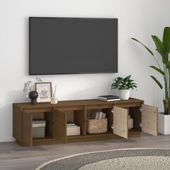 TV-taso hunajanruskea 156x37x45 cm täysi mänty hinta ja tiedot | TV-tasot | hobbyhall.fi