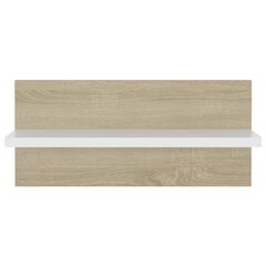 Seinähyllyt 4 kpl valkoinen ja Sonoma-tammi 40x11,5x18 cm hinta ja tiedot | Hyllyt | hobbyhall.fi