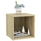 TV-tasot 4 kpl Sonoma-tammi 37x35x37 cm lastulevy hinta ja tiedot | TV-tasot | hobbyhall.fi