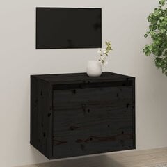 Seinäkaappi musta 45x30x35 cm täysi mänty hinta ja tiedot | TV-tasot | hobbyhall.fi