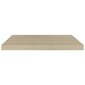 Kelluvat seinähyllyt 2 kpl tammi 60x23,5x3,8 cm MDF hinta ja tiedot | Hyllyt | hobbyhall.fi