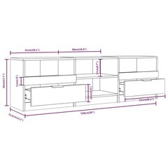 TV-taso musta 150x33,5x45 cm tekninen puu hinta ja tiedot | TV-tasot | hobbyhall.fi