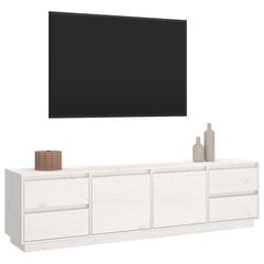 TV-taso valkoinen 176x37x47,5 cm täysi mänty hinta ja tiedot | TV-tasot | hobbyhall.fi