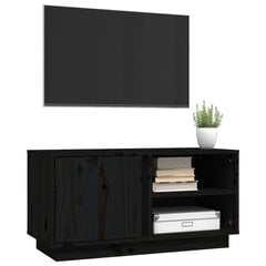 TV-taso, musta, 80x35x40,5 cm, täysi mänty hinta ja tiedot | TV-tasot | hobbyhall.fi