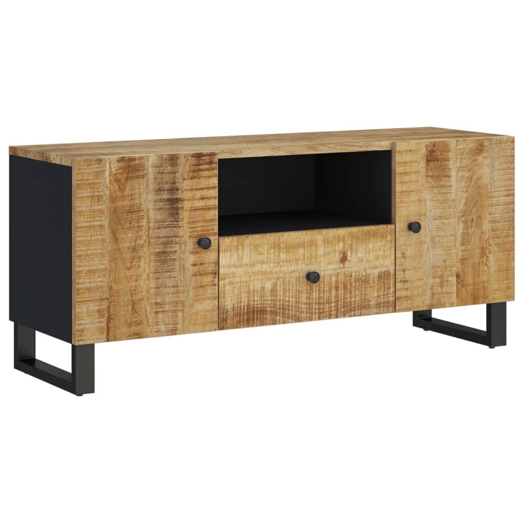 TV-taso 105x33,5x46 cm täysi mangopuu ja tekninen puu hinta ja tiedot | TV-tasot | hobbyhall.fi