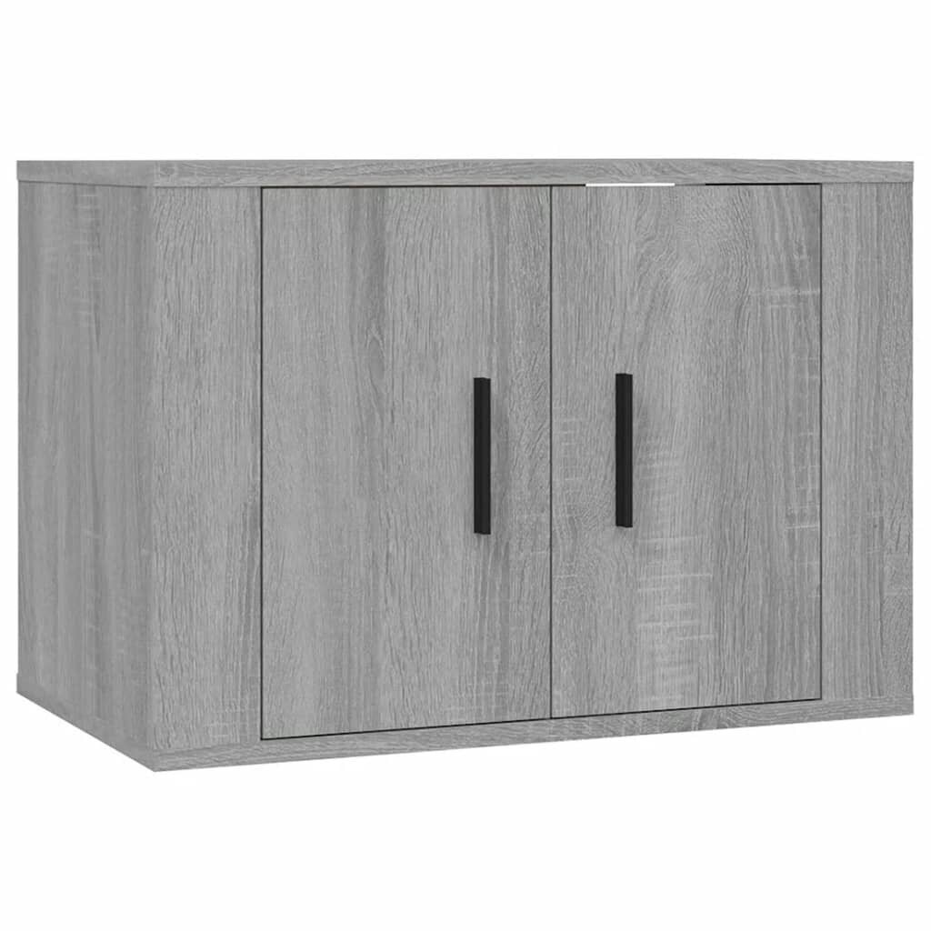 Seinäkiinnitettävät TV-tasot 3 kpl harmaa Sonoma 57x34,5x40 cm hinta ja tiedot | TV-tasot | hobbyhall.fi