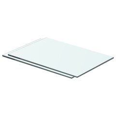 Hyllyt 2 kpl kirkas lasi 40x20 cm hinta ja tiedot | Hyllyt | hobbyhall.fi