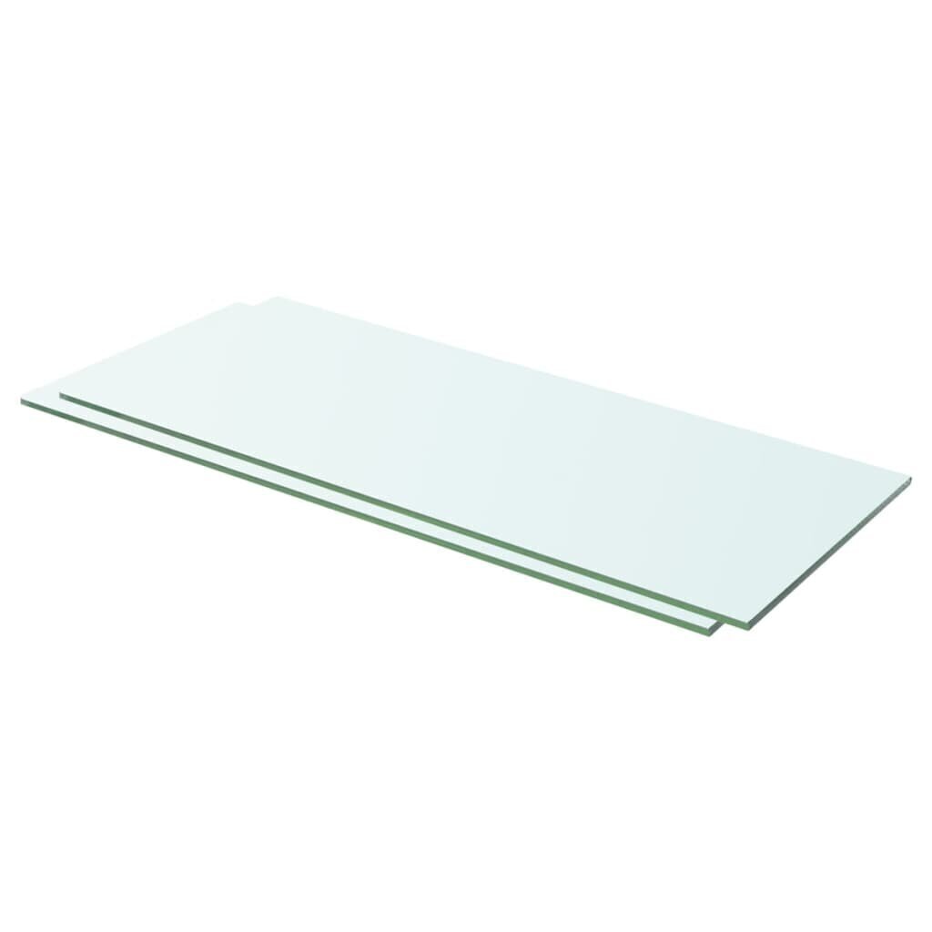 Hyllyt 2 kpl kirkas lasi 60x20 cm hinta ja tiedot | Hyllyt | hobbyhall.fi