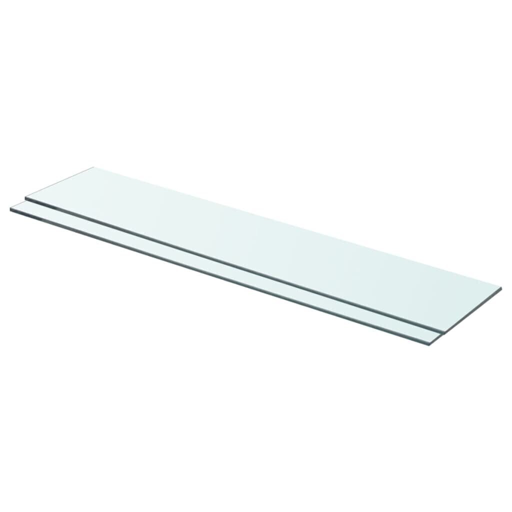 Hyllyt 2 kpl kirkas lasi 70x15 cm hinta ja tiedot | Hyllyt | hobbyhall.fi