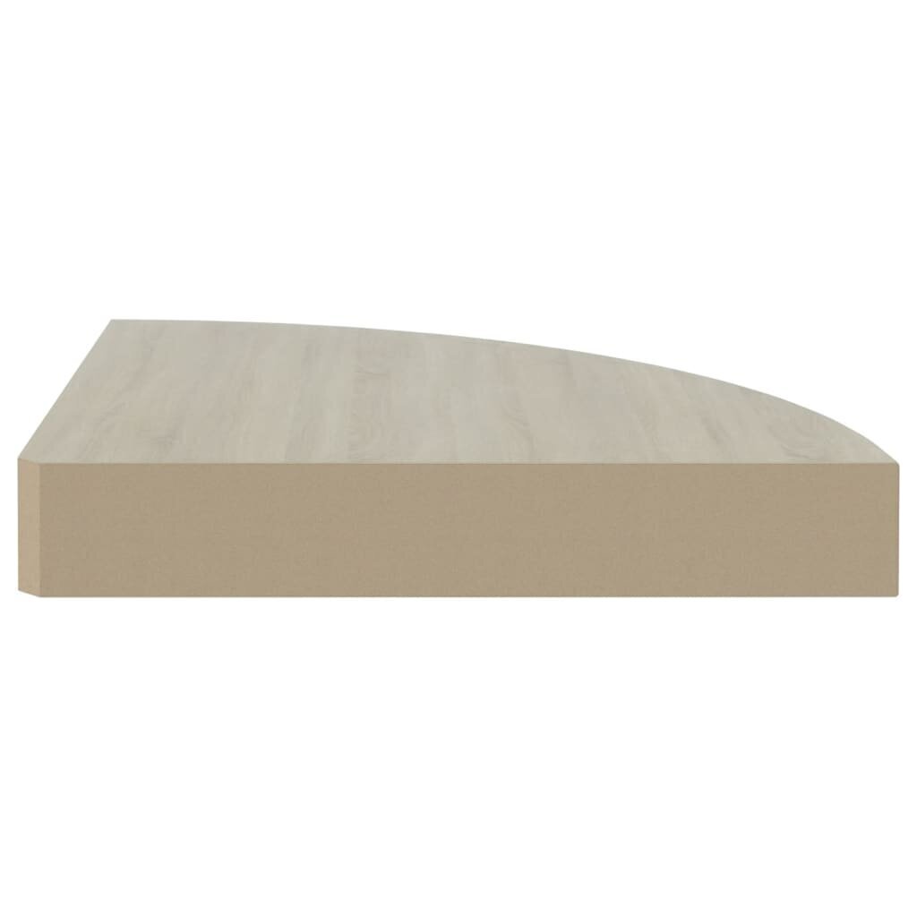 Seinäkulmahylly tammi ja valkoinen 25x25x3,8 cm MDF hinta ja tiedot | Hyllyt | hobbyhall.fi