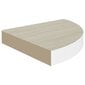 Seinäkulmahylly tammi ja valkoinen 25x25x3,8 cm MDF hinta ja tiedot | Hyllyt | hobbyhall.fi