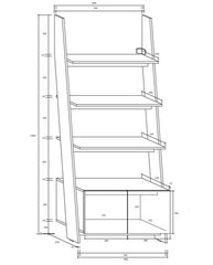 Lattiahylly Rack 80-1D, valkoinen/ruskea. hinta ja tiedot | Hyllyt | hobbyhall.fi