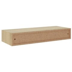 Seinälaatikkohylly tammi ja valkoinen 60x23,5x10 cm MDF hinta ja tiedot | Hyllyt | hobbyhall.fi