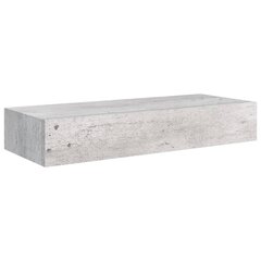 Seinälaatikkohylly betoninharmaa 60x23,5x10 cm MDF hinta ja tiedot | Hyllyt | hobbyhall.fi