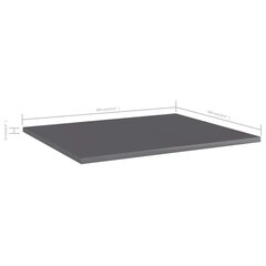 Kirjahyllytasot 8 kpl korkeakiilto harmaa 60x50x1,5cm lastulevy hinta ja tiedot | Hyllyt | hobbyhall.fi