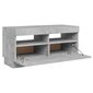 TV-taso LED-valoilla betoninharmaa 80x35x40 cm hinta ja tiedot | TV-tasot | hobbyhall.fi