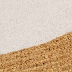 Matto punottu valkoinen / luonnollinen 150 cm juutti / puuvilla hinta ja tiedot | Isot matot | hobbyhall.fi