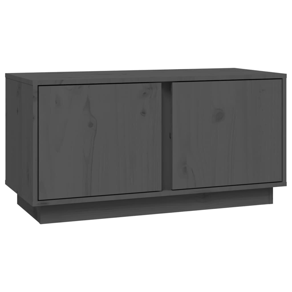 TV-taso, harmaa, 80x35x40,5 cm, täysi mänty hinta ja tiedot | TV-tasot | hobbyhall.fi