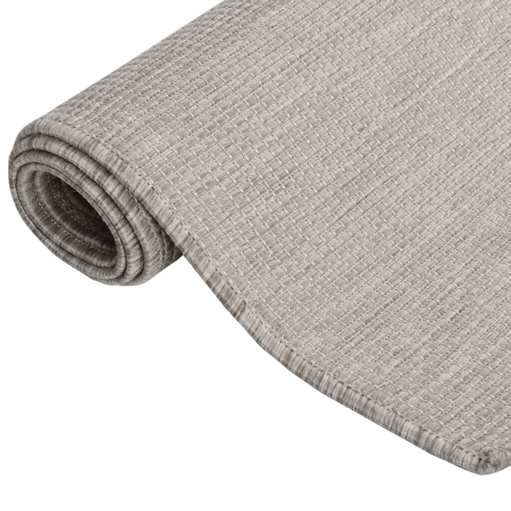 Ulkomatto Flatweave 140x200 cm harmaanruskea hinta ja tiedot | Isot matot | hobbyhall.fi