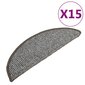 Porrasmatot 15 kpl harmaa 56x17x3 cm hinta ja tiedot | Isot matot | hobbyhall.fi