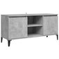 TV-taso metallijaloilla betoninharmaa 103,5x35x50 cm hinta ja tiedot | TV-tasot | hobbyhall.fi