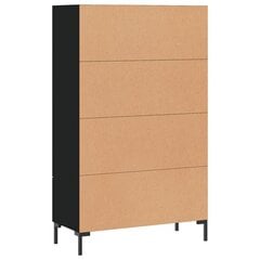 Kaappi musta 69,5x31x115 cm tekninen puu hinta ja tiedot | Olohuoneen kaapit ja lipastot | hobbyhall.fi