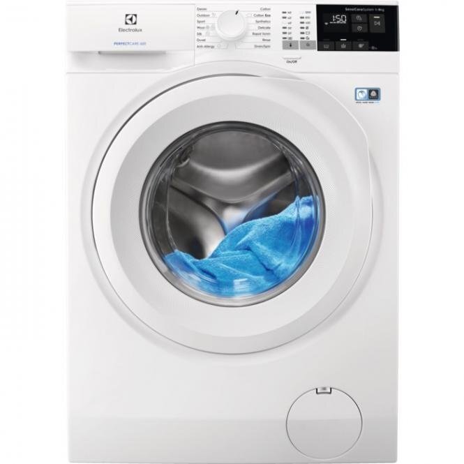 Edestä täytettävä pyykinpesukone Electrolux EW6F428W, 8 kg 1200 k/min hinta ja tiedot | Pyykinpesukoneet | hobbyhall.fi