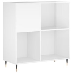 LP-levyjen säilytyskaappi korkeakiilto valk. 84,5x38x89 cm puu hinta ja tiedot | Olohuoneen kaapit ja lipastot | hobbyhall.fi