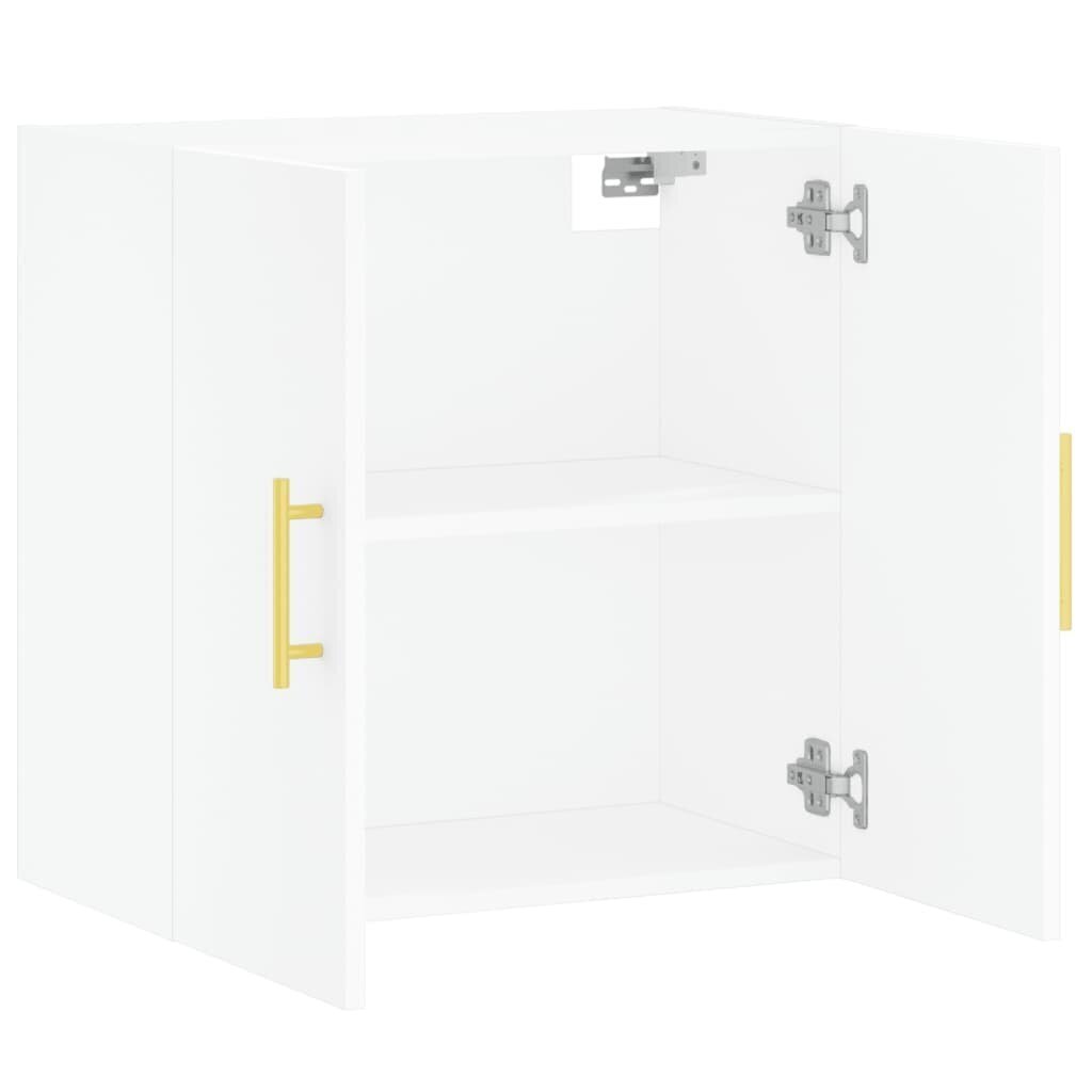 Seinäkaappi valkoinen 60x31x60 cm tekninen puu hinta ja tiedot | Olohuoneen kaapit ja lipastot | hobbyhall.fi